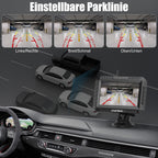 VASTEND Rückfahrkamera Kabellos 5“, 1080P Nachtsicht Monitor Auto Rückfahrkamera Funk, 150° Weitwinkel IP69 wasserdichte Kabelloses Rückfahrkameras System für Wohnwagen, LKW, PKW, SUV, Pickups(VE-5A)