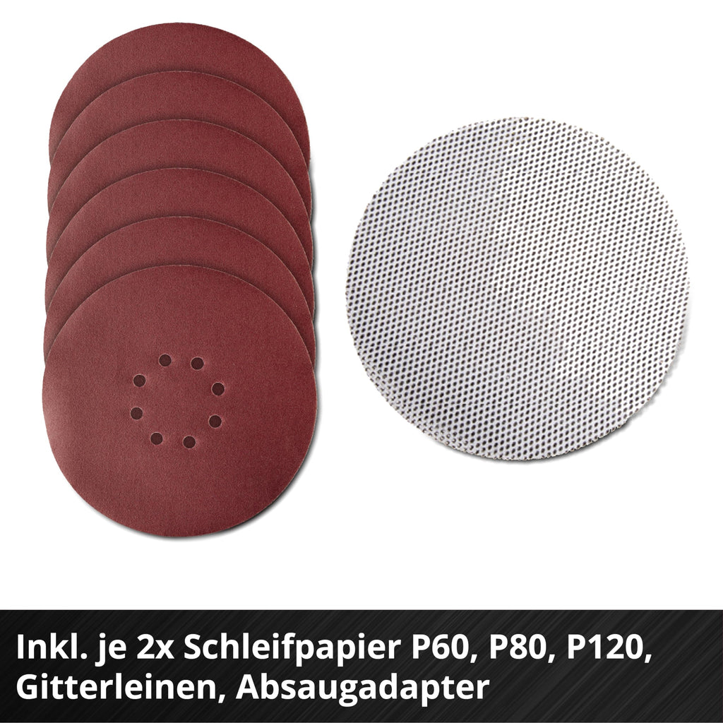 Einhell Akku-Trockenbauschleifer TP-DW 18/225 Li - Solo Power X-Change (Lithium-Ionen, inkl. Verlängerungsschlauch, Staubfangsack, Schleifpapier uvm. ohne Akku und Ladegerät)