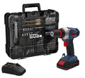 Güde Akku Bohrschrauber BS 18 - Set 126tlg. (18 V, mit Bit-/Bohrer-Set im Koffer, 2-Gang, 19+1 Drehmomentstufen, max. 30 Nm, 10 mm Schnellspannbohrfutter, LED-Licht, inkl. Akku & Schnellladegerät)