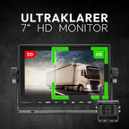 VSG24 7“ Evolution HD Funk Rückfahrsystem für Wohnmobil & LKW, KFZ Set kabellos inkl. Rückfahrkamera + Monitor, einfach zum DIY Nachrüsten 12V-24V, Kamera digital, Auto Rückspiegel Einparkhilfe