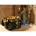 STANLEY FatMax Werkzeugtasche/Werkzeugbeutel (50x33x31cm, mit runder Öffnung, formstabile Konstruktion, leicht zugängliche Fächer, ergonomischer Handgriff) FMST1-70749