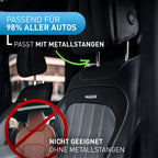 FLIPLINE Kopfstütze Auto Kinder Weiße Nähte Bequemes Reisefeeling für Kinder & Erwachsene - Installation in 2 Minuten ohne Schraubenzieher - Nackenstütze Nackenkissen Autokissen Auto Nackenkissen