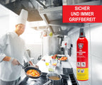 IWH - Feuerlöschspray 750 ml | Kompakter A+F Schaumlöscher mit Halter ideal für Camping, Auto, Haus und Freizeit | Kleines Feuerlöschspray ideal auch für unterwegs | Inhalt: 2x750 ml; H: 315 mm