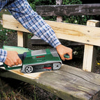 Bosch Bandschleifer PBS 75 AE Set (750 W, Bandgeschwindigkeit 200-350 m/min, Schleiffläche 165x76 mm, im Koffer)