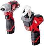 Milwaukee 2498-25 M12 12-Volt Lithium-Ion Cordless Combo Kit (5-Tool) with (2) 1.5Ah Batteries, Charger and Tool Bag