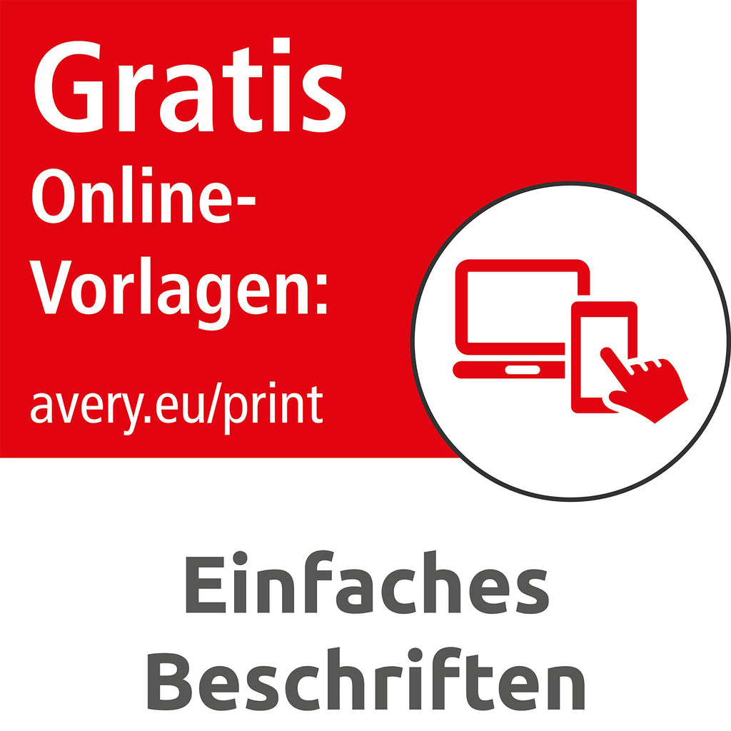 AVERY Zweckform L4770-25 Adressetiketten/Adressaufkleber (1.000 Etiketten, 45,7x25,4mm auf A4, bedruckbar, selbstklebend, für Absenderetiketten, durchsichtige Polyesterfolie) 25 Blatt, transparent