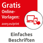 AVERY Zweckform L4770-25 Adressetiketten/Adressaufkleber (1.000 Etiketten, 45,7x25,4mm auf A4, bedruckbar, selbstklebend, für Absenderetiketten, durchsichtige Polyesterfolie) 25 Blatt, transparent