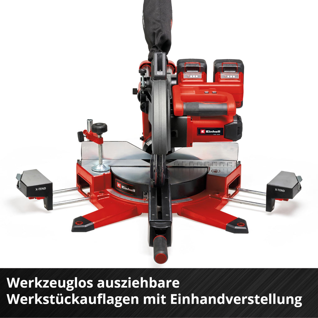 Einhell Akku-Zug-Kapp-Gehrungssäge TE-SM 36/10 L Li-Solo Power X-Change (36 V, max. 85 mm x 340 mm Schnitttiefe/-breite, Ø 254 mm Sägeblatt, neigbarer Sägekopf, ohne Akku)
