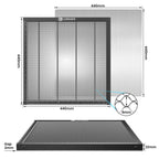 LONGER Wabenplatte 440x440mm für Lasergravierer - Professionelle Rauchabzugsplatte mit Aluminiumpanel, Kompatibel mit RAY5, Dioxygen, Fiber und CO2 Lasern, Rostfrei & Hitzebeständig