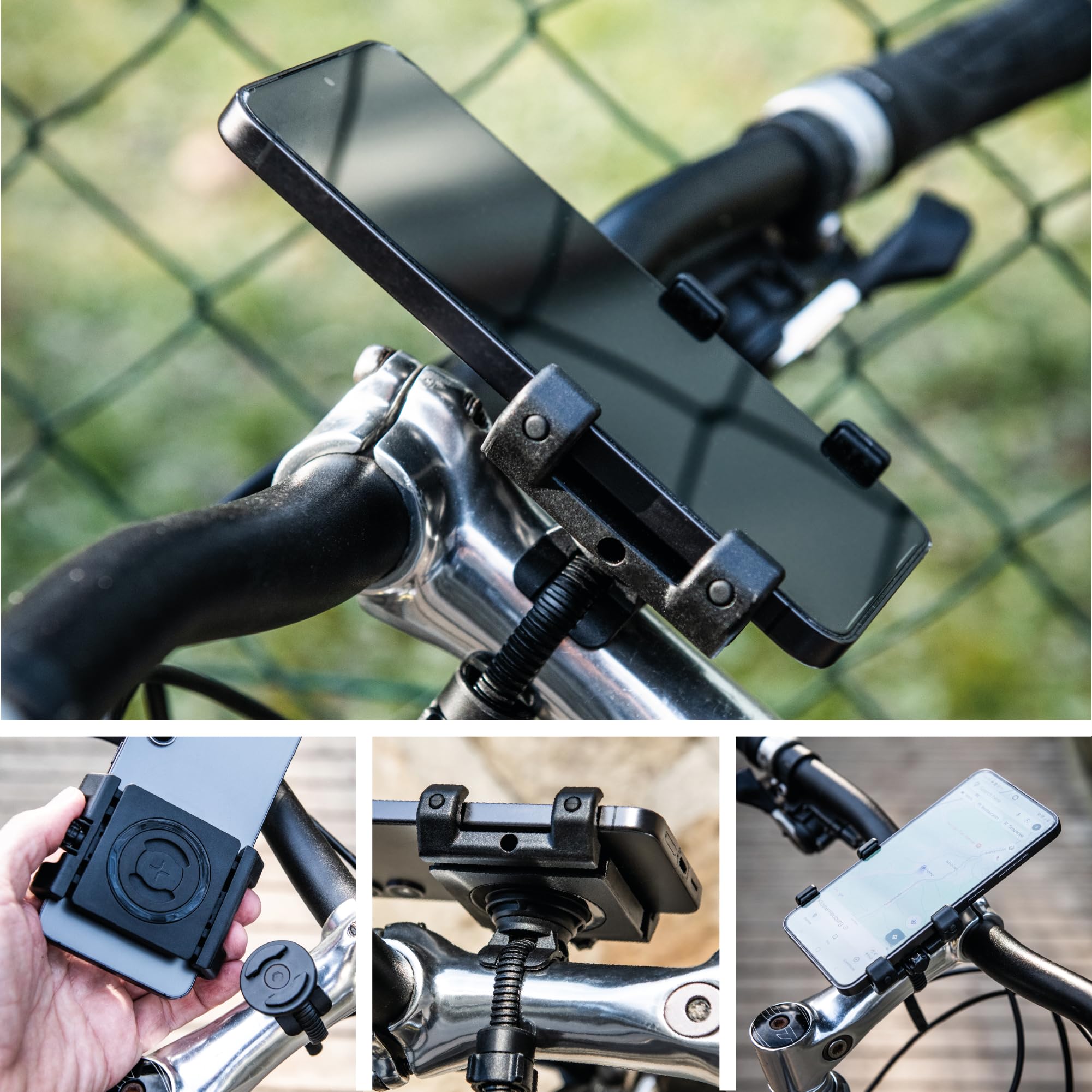 SP CONNECT Fahrrad-Handyhalterung | SPC+ | Universeller Handyhalter für Fahrradlenker | Motorradhandyhalterungen für alle Smartphone Handys wie iPhone Samsung | Mountainbike Rennrad Handy Halterung