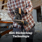 WORX WX814.9 Nitro Brushless Akku-Winkelschleifer 20V – 125mm Scheibendurchmesser – 8600 U/min – leicht & kompakt – 2-Positionen-Zusatzhandgriff – Sicherer Rückschlagschutz – ohne Akku & Ladegerät