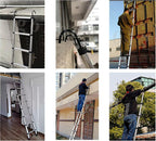 6m Teleskopleiter aus Aluminium – Sicher, geschützt und rutschfest, vielzwecktauglich, ausfahrbar (6m/20Fuß), Tragfähigkeit bis 150 kg (330 lbs)