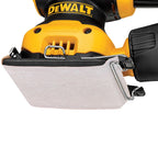 DEWALT Vibratiosnschleifer/Schwingschleifer (230 Watt, Schwingkreis-ø 1.6 mm, Schleifplatte 108 x 115 mm, Klettfix, AirLock kompatibel, inkl. Staubfangsack & Absaugadapter) DWE6411-QS