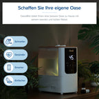 Levoit Top-Fill Luftbefeuchter, Smart Humidifier, Warm&Kalter Nebel max 550 ml/h, bis 40㎡, leise Raumbefeuchter mit Nachtlicht für Kinderzimmer, Pflanzen, Auto Shut-off, 4,5 L, Mondweiß