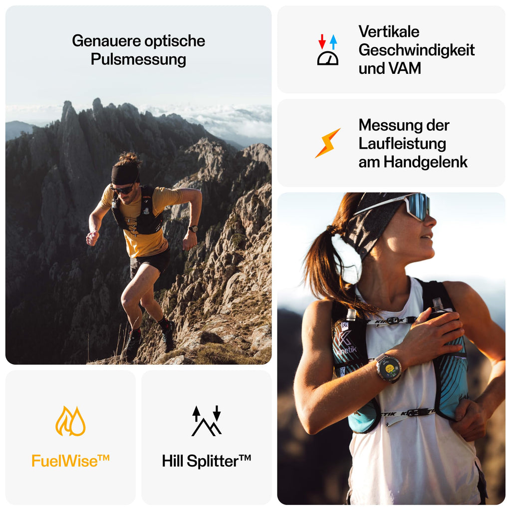 Montre Polar Grit X2 Pro Titan : Ultra robuste et performante, outils de Navigation avancés, détection de paramètres biologiques, suivi de l'entraînement et de la FC Avec Bracelet en Cuir en Plus.