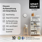 SmartStore - 10x Aufbewahrungsbox mit Deckel Classic 14L (40x30x18cm) | Stapelbare Box mit Deckel | Lebensmittelechte Kunststoffbox | Plastikbox mit Deckel & verstärkten Ecken | 10 Jahre Garantie