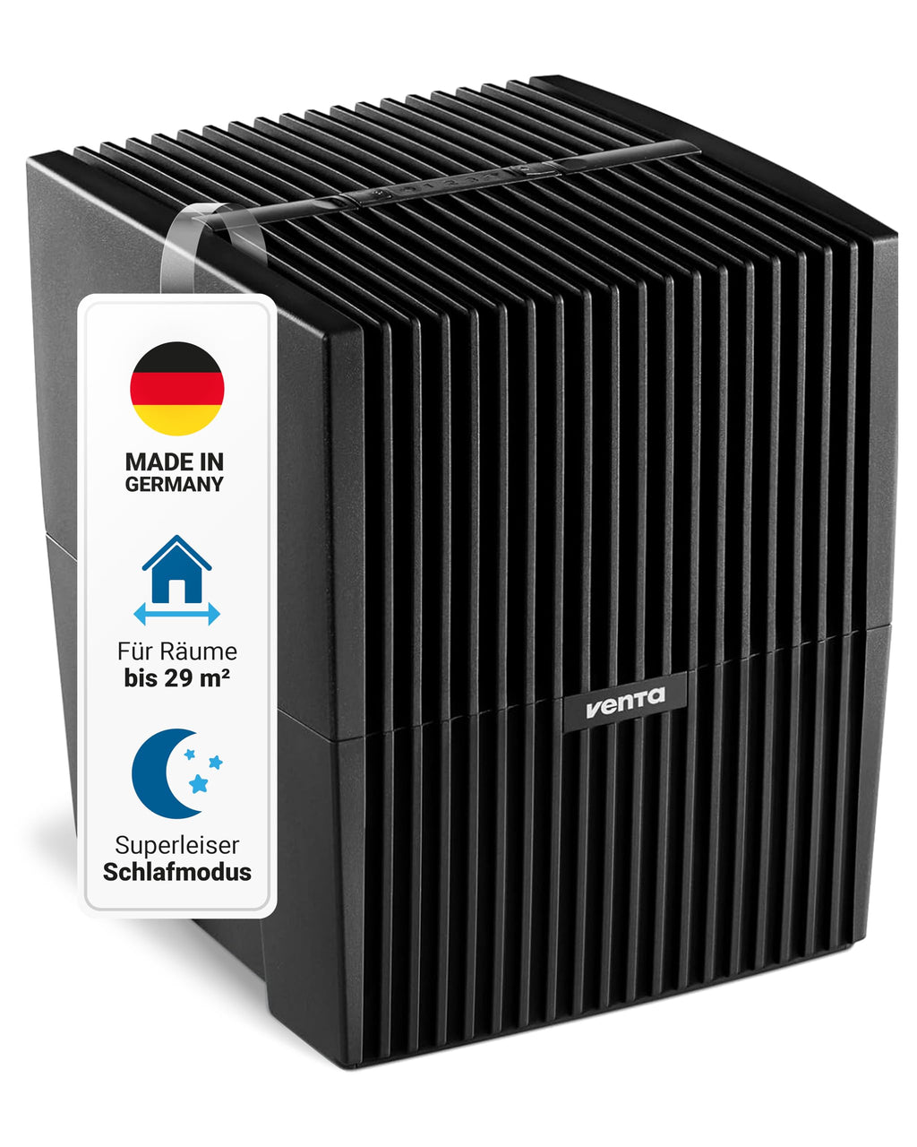 Venta Luftbefeuchter LW15 Classic Original, sehr leise 20 dB(A), energieeffizient 2 Watt, hygienische Kaltverdunstung ohne Filter, 5 l-Tank, bis 29 m², mit Duftfunktion