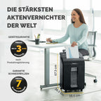Fellowes Aktenvernichter Autofeed, 100 Blatt Minicut (P4), Papierschredder Hybrid mit automatischem und manuellem Einzug für Büro, AutoMax 100M Schredder, sehr leiser Aktenvernichter, 23L Papierkorb