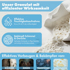 reilo 24x 450g Luftentfeuchter Granulat (Calciumchlorid), Raumluftentfeuchter im Vliesbeutel, Nachfüllpacks für Entfeuchterboxen 400 bis 1200 g, Lufttrockner für Wohnräume, Schlafzimmer, Keller
