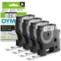DYMO Original D1-Etikettenband | schwarz auf weiß | 12 mm x 7 m | selbstklebendes Schriftband | für LabelManager-Beschriftungsgerät | 4 D1 Etikettenkassetten