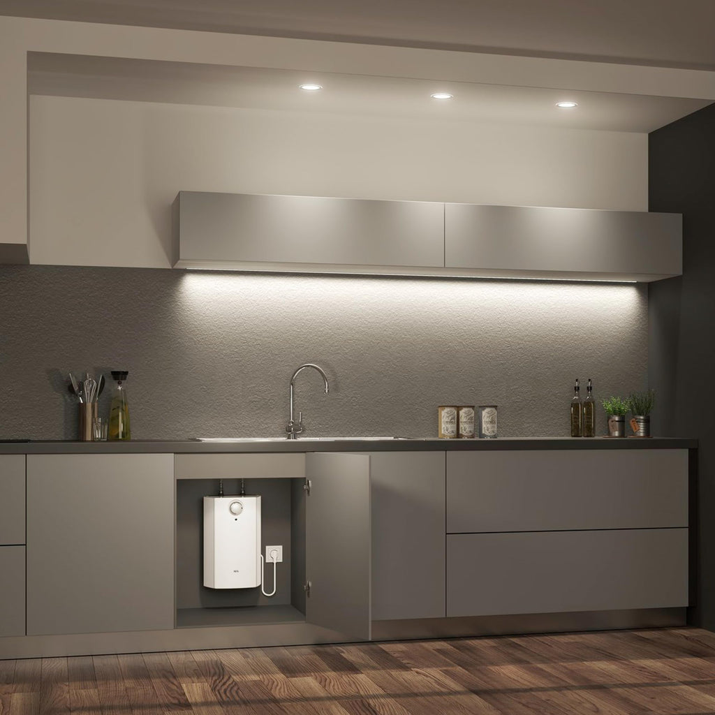 AEG druckloser Kleinspeicher Huz 5 Comfort mit ThermoStop-Technologie mit Stecker, 5l, untertisch, stufenlose Temperaturwahl von ca. 35-85 °C, 2kW, 222164