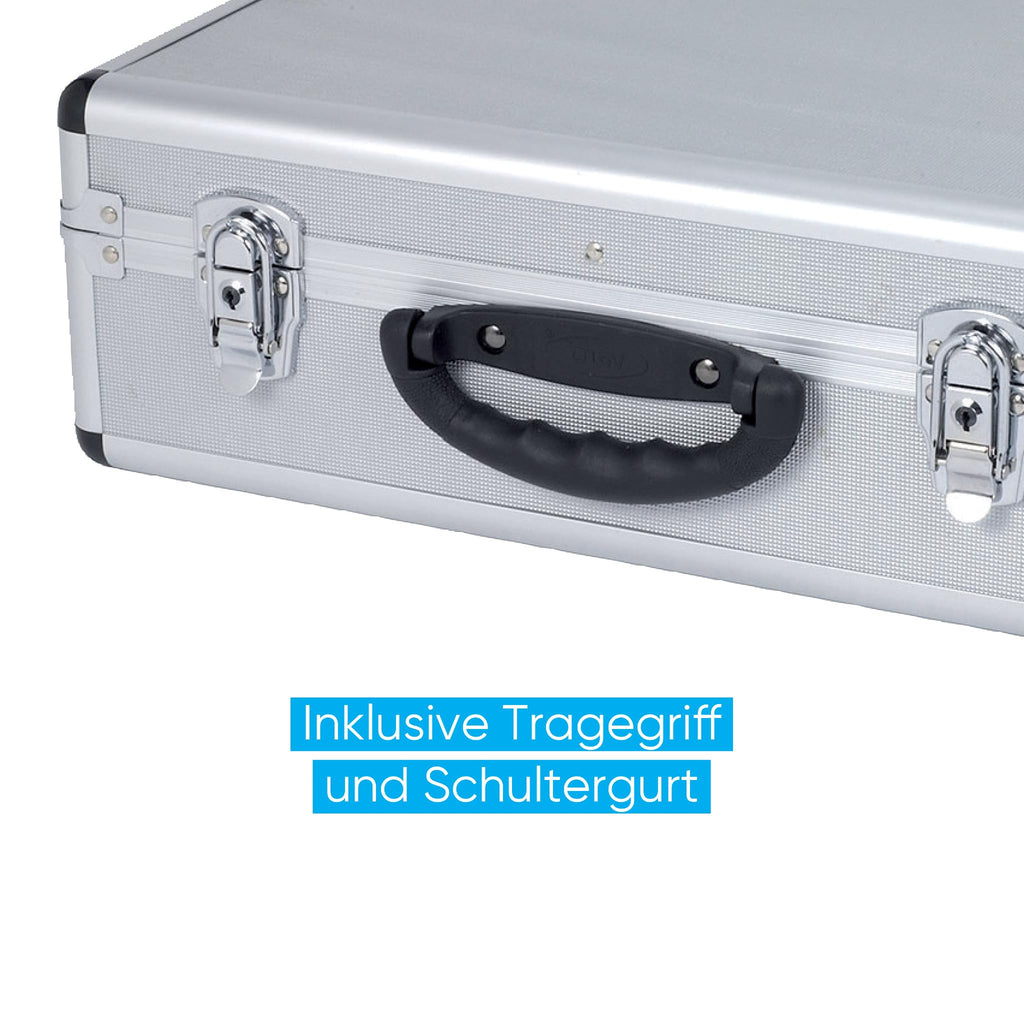 FRANKEN Moderationskoffer Profi, Moderatorenkoffer mit Inhalt, Über 2.500 Teile für Schulungen und Meetings, Mit Griff und Schultergurt, Aluminium, UMK