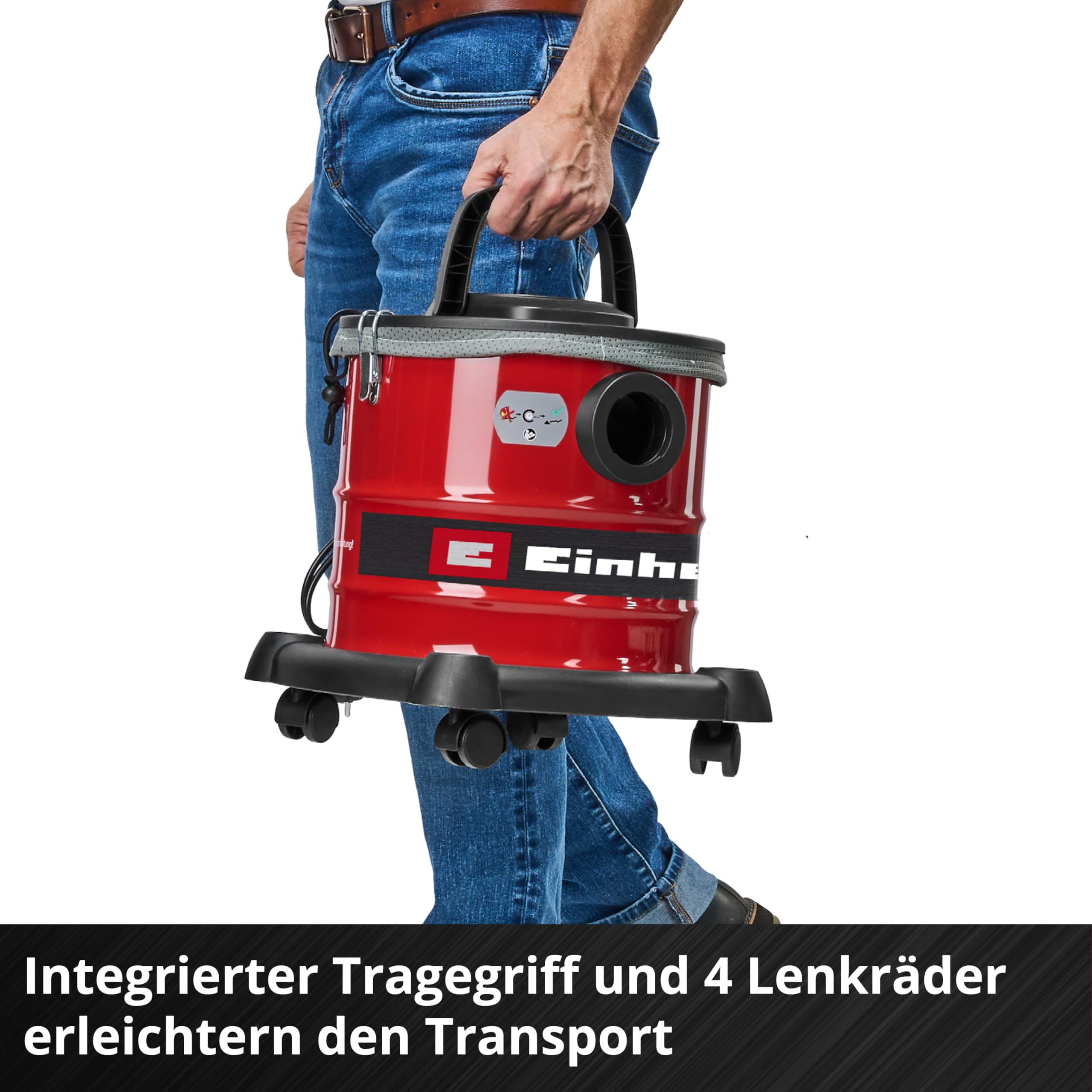 Einhell Aschesauger TC-AV 2032 DW (850 W, 175 mbar Saugleistung, 20 L Auffangbehälter, Faltenfilter, Feinstaubvorfilter, Blasfunktion, 1,2 m Schlauch, 2 m Kabel)