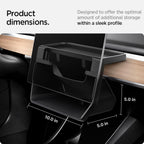Spigen Tesla Model Y (~2024) und Model 3 (2021-2023) Aufbewahrungsbox unter dem Bildschirm Tablet Organizer Box Tablet Halterung Aufbewahrung entworfen für Tesla Model Y und 3 Zubehör
