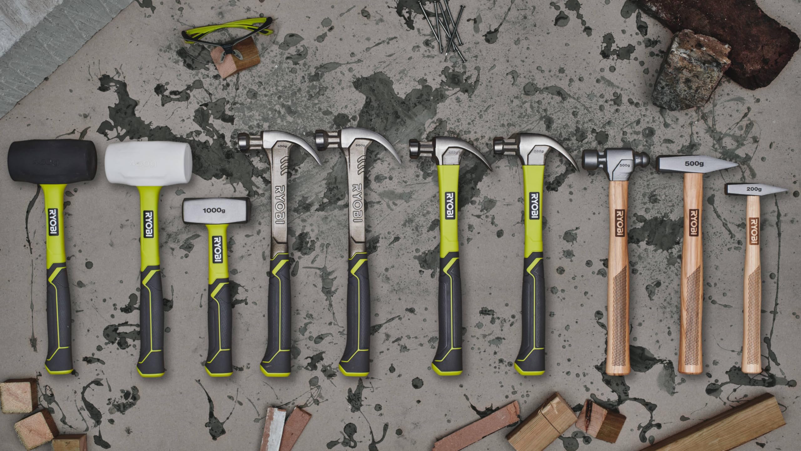 RYOBI Klauenhammer,fiberglass, 450 Gramm RHHCC450