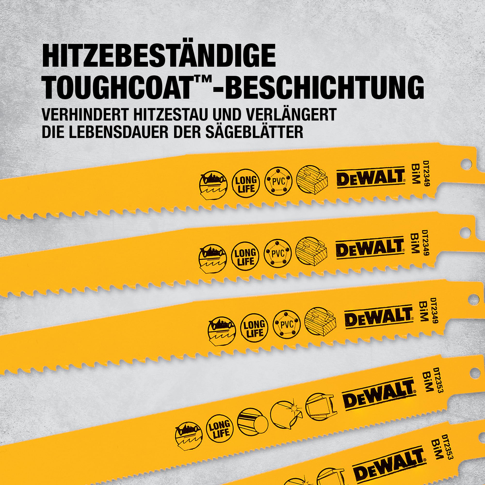 DEWALT 12-tlg. Säbelsägeblätter Set mit Aufbewahrungs-Box, DT2445-QZ