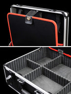 Meister Werkzeugtrolley leer - 460 x 350 x 190 mm - Mit Rollen - Individuelle Fachaufteilung - 15 Werkzeugtaschen - Mit Gummibändern - 15 kg Tragkraft - Stabiler Alu-Koffer / Werkzeugkiste / 9095080
