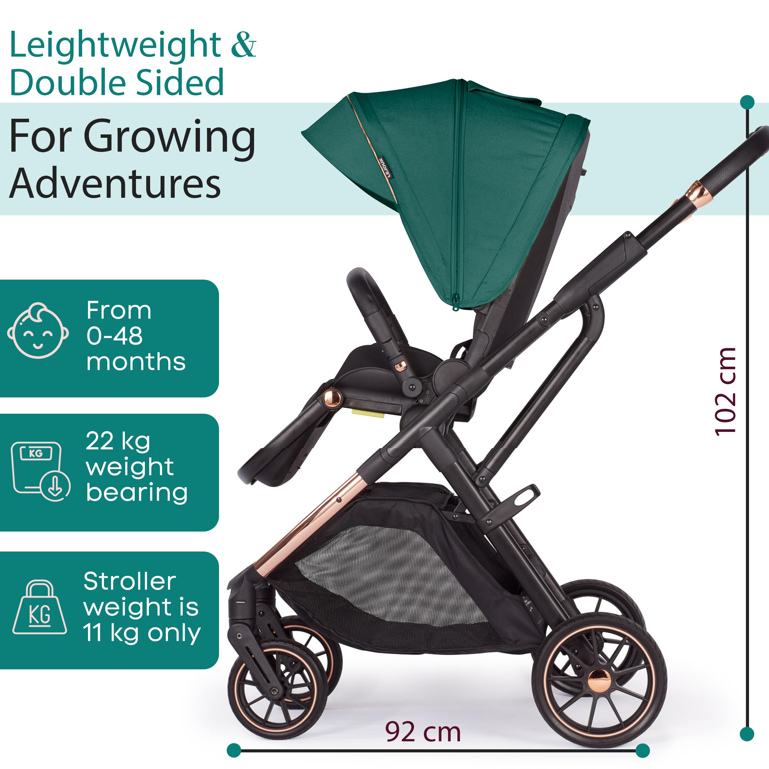 Lejoux+ Baby Pushchair (Green)
