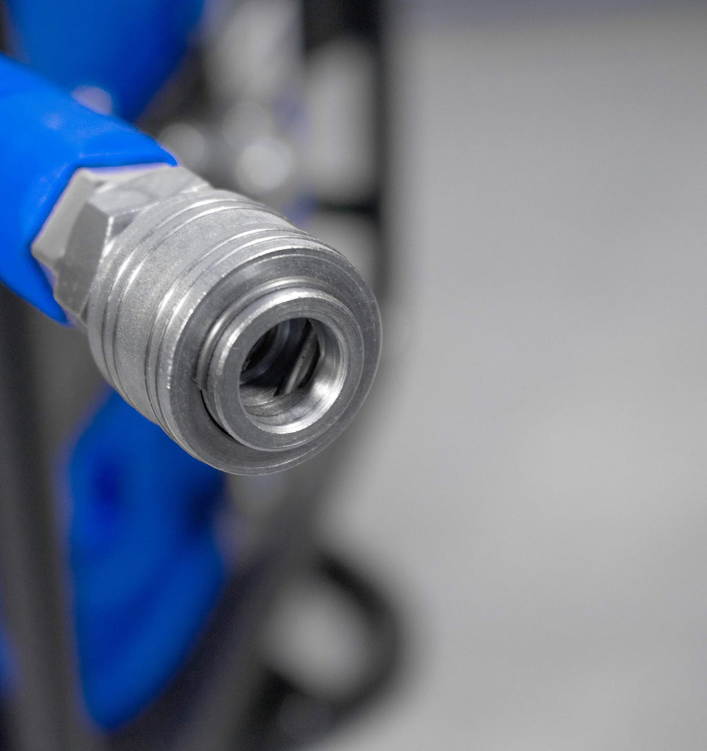 Güde 2881 Druckluftschlauchtrommel 30 m (verwindungsfreie Rahmenkonstruktion, 360° drehbar, Knickschutz), Blau/Schwarz