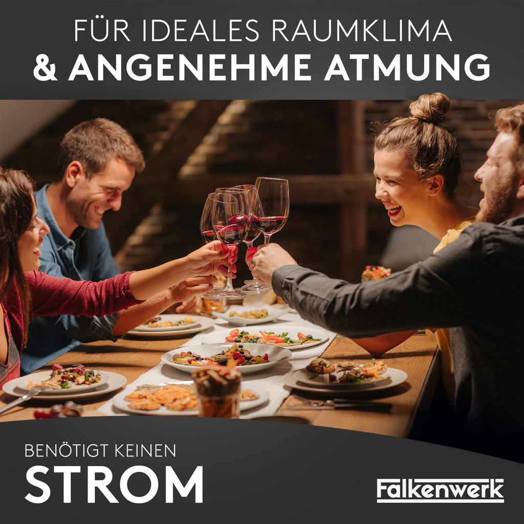 FALKENWERK Keramik Heizkörper Luftbefeuchter [3 Stück] - Universelle Luftbefeuchter Heizkörper mit flexiblem Aufhängehaken - Nachhaltiger Luftbefeuchter Heizung [passend für alle Heizungen] Weiß