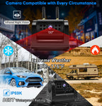 URVOLAX 100% Rückfahrkamera Kabellos: 6700mAh Wiederaufladbare Batterie Magnetische Rückfahrkamera Funk - 7 Zoll Monitor Videoaufzeichnung- DIY Installation für Wohnmobil Wohnwagen Anhänger LKW (65X)