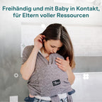 Koala Babycare Tragetuch Baby Neugeborene - Einfach Anzuziehen für Mütter und Väter - Babytrage Multi-Use Bis 9kg - Babytragetuch Anthrazitgrau