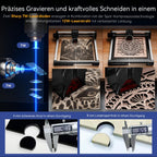 ATOMSTACK 12 W Laser graviermaschine, Gravurfläche 300 × 300 mm, Swift 12 W Serie Laserschneider, 0,01 mm hochpräzise Laser Cutter für Holz und Metall, dunkles Acryl, Leder (Schwarz, Swift-12W)
