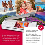 Olympia A 350 Combo 3-in-1 Laminiergerät | Heiß- und Kaltlaminieren | Kombi Laminier- und Schneidegerät | Keine Blasenbildung | Laminiergerät A4 | Laminator | Modernes und kompaktes Design