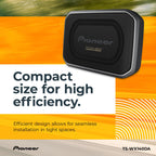 PIONEER TS-WX140DA Aktivsubwoofer, leistungsstarker Gehäuse Subwoofer mit 170 W Maximalleistung, 20 x 13 cm Subwoofer in MDF Gehäuse, IMPP Membran, schwarz, Kabelfernbedienung (5m Zuleitung)