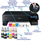 Epson EcoTank ET-8550 Fotodrucker für kreative Enthusiasten, ultrakomfortables A3+-Format, 6-Farb-Tinten, 5-Wege-Medienmanagement, Wi-Fi Direct und Ethernet, Touchscreen