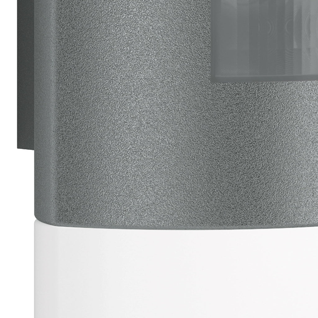 Steinel LED Außenleuchte L 910 S anthrazit, Wandleuchte mit 180° Infrarot Bewegungsmelder, 12m Reichweite, Dauerlicht, Softlichtstart, IP44 als Außenbeleuchtung geeignet