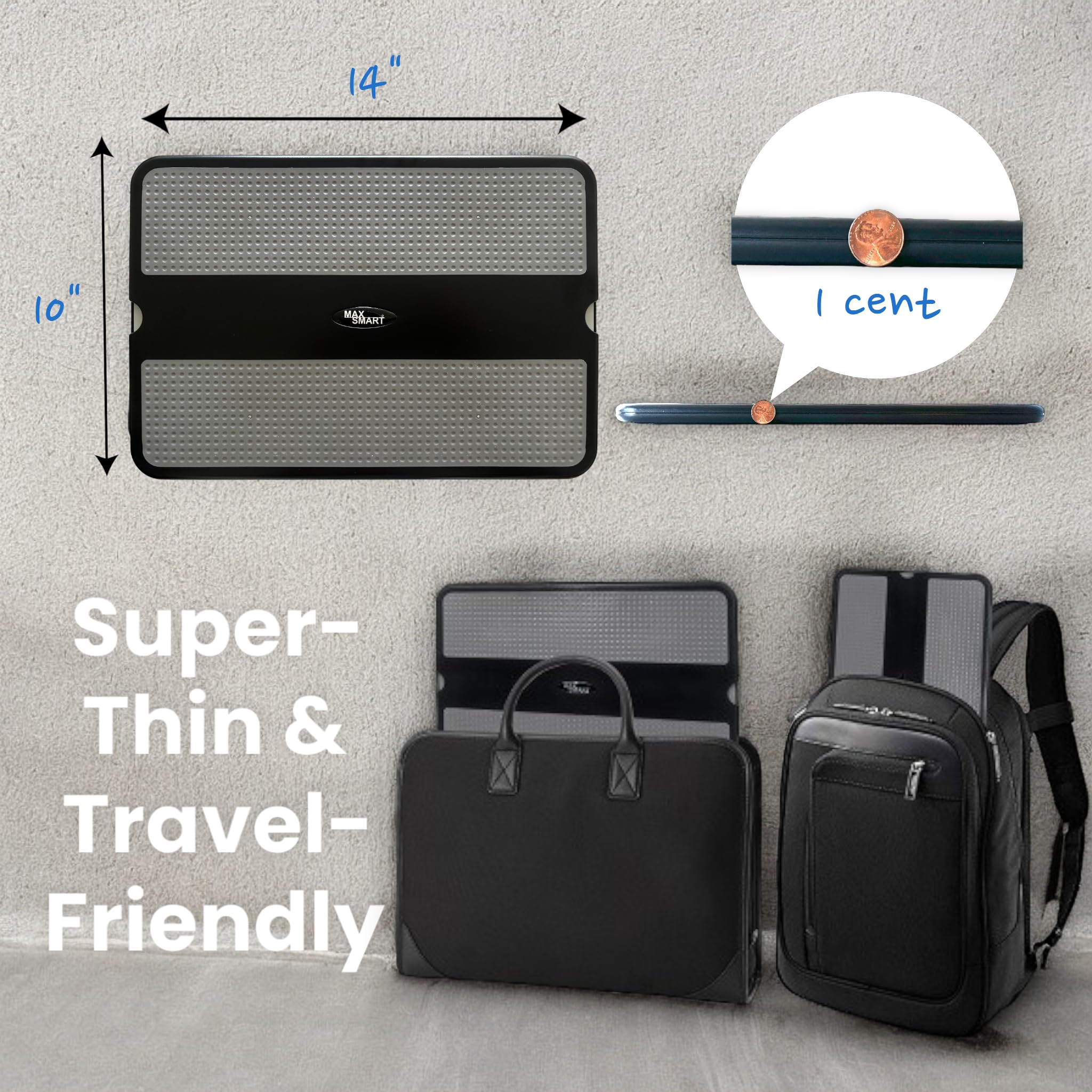 MAX SMART Laptop-Schoßpolster Laptop Underlay Notebook Cushdesk Kniekissen Unterlage mit Retractable Mouse Tray