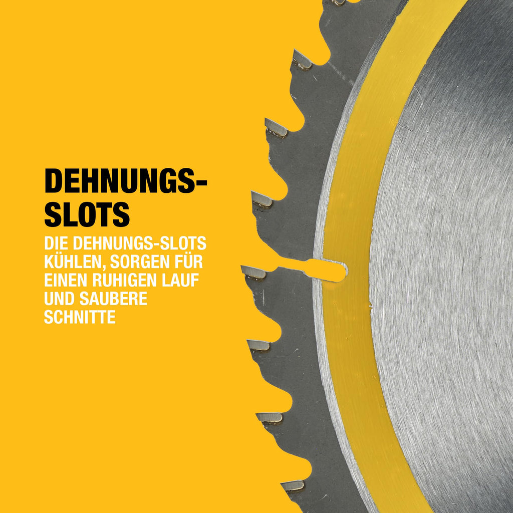DEWALT 250 x 30 mm Kreissägeblatt (für den Einsatz auf Stationärsägen, nagelfest, 48 Zähne, Wechselzahngeometrie, 10° Zahnwinkel, 3 mm Schnittbreite), DT1957-QZ