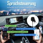 1 DIN Autoradio mit Wireless CarPlay & Android Auto, 6,36 Zoll Auto Radio mit Bildschirm, Rückfahrkamera, FM, Bluetooth, Freisprecheinrichtung, Aux-Eingang, Lenkradsteuerung, Equalizer, Mirror Link