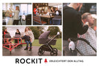 ROCKIT Kinderwagenschaukler -Das Original- Einschlafhilfe Baby wiederaufladbar (USB), stufenlos einstellbar & ultraleise mit 60-Min Timer -inkl. Halterung, Rocker Rakete schaukelt Kinderwagen & Buggy