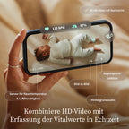 Owlet Dream Duo – Smart Baby Monitor mit Dream Sock® Sensor, präzise Puls- & Sauerstoffmessung, 2K HD Kamera, Schlafanalyse, WLAN & App-Steuerung für sicheres Baby-Monitoring, Mint