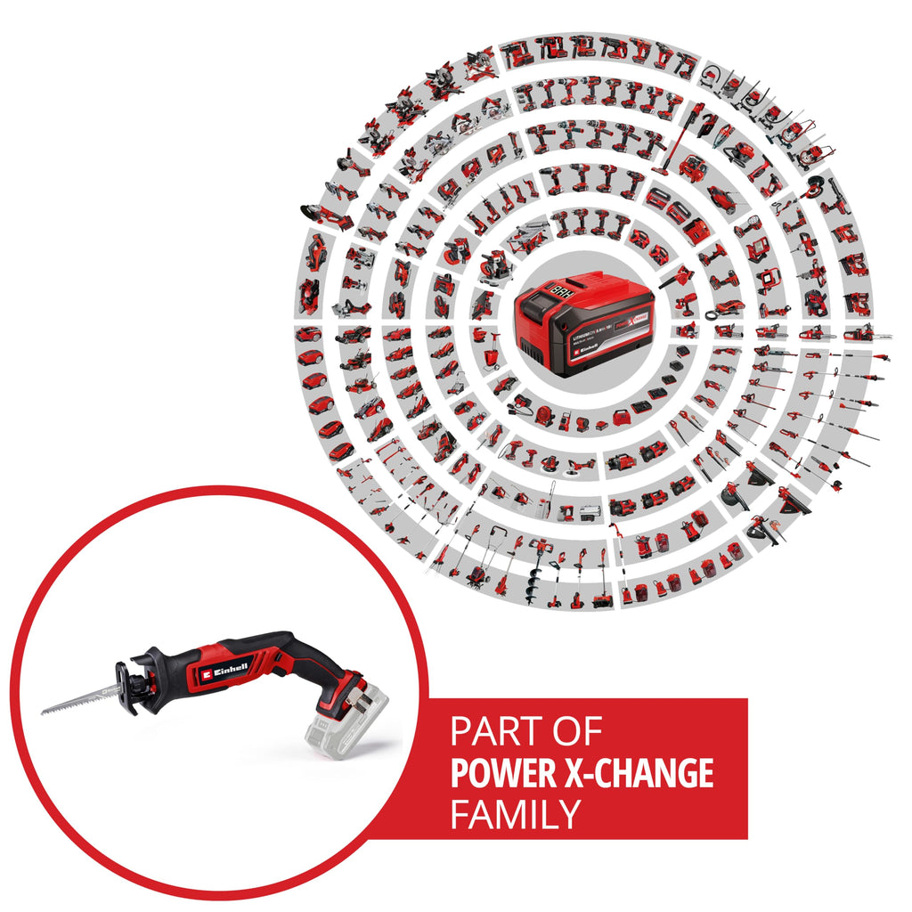 Einhell Akku-Universalsäge TE-AP 18/13 Li-Solo Power X-Change (18 V, 13 mm Hubhöhe, 50 mm Schnitttiefe Holz, handliches Design, inkl. Zubehör, ohne Akku)