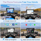 Carpuride W502PRO B für B.-M-.W Motorrad CarPlay & Android Auto & Dual Bluetooth, 5 Zoll wasserdichter Touch Bildschirm für Motorrad, Musik-Sharing, Gegensprechanlage, Lichtsensor, Kompass, Barometer