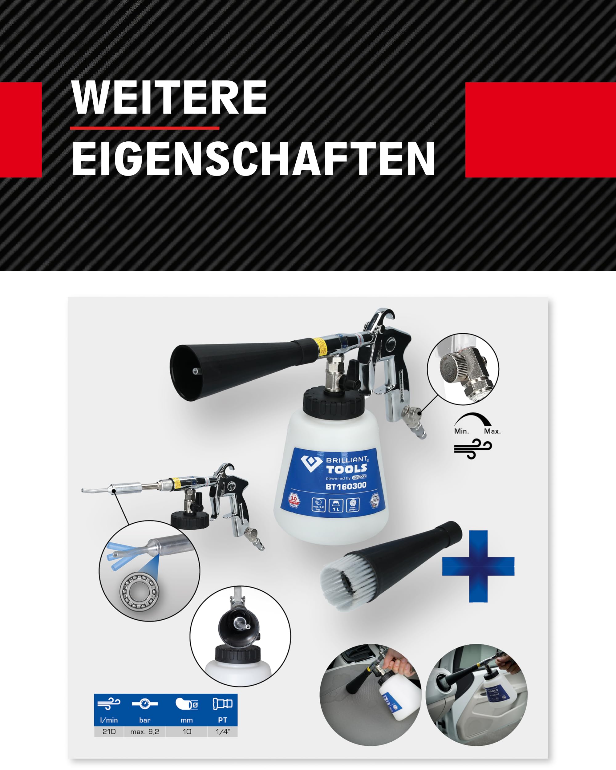 KS TOOLS Druckluft-Reinigungs-Pistole