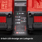 Einhell 4512112 Original Starter Kit 2X 4,0 Ah Akkus und Twincharger Power X-Change (Li-Ion, 18 V, 75 min Ladezeit, passend für alle Geräte), 2.21 x 1.85 x 0.77 cm
